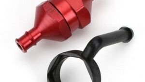 DUB834.jpg. In-Line Fuel Filter Red