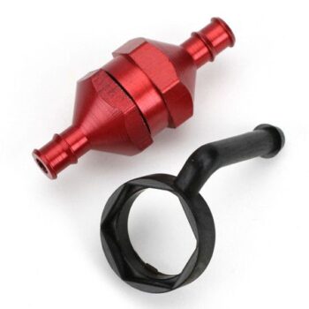 DUB834.jpg. In-Line Fuel Filter Red