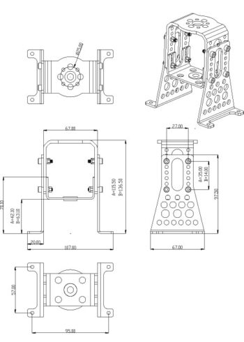 a40-a50-motor-mount-alu-complete-set-15726618_b_0. A40/A50 Motor Mount Alu complete set