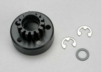 t5214. Clutch bell (14-tooth)/ 5x8x0.5mm fiber washer (2)/ 5mm e-clip (2)
