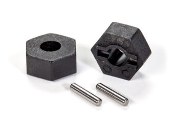 t1654. Wheel hubs, hex (2)/ stub axle pins (2)