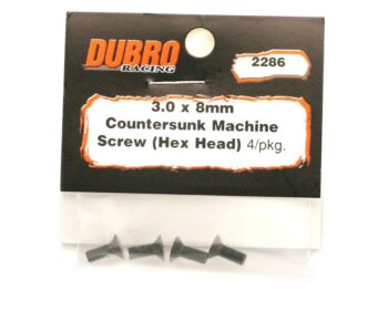 DUB2286_1.jpg. Flat Head Socket Screws 3x8mm