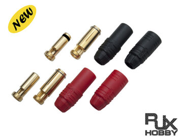 HA7032.jpg. RJX 7mm Antispark Connector (Red 1 Set/Black 1 Set)