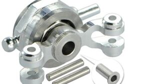 MHE130X027T.JPG. Double Bearing Titanium Tail Pitch Slider - BLADE 130X