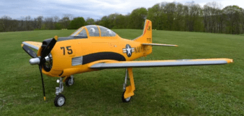 6. Top-RC T-28 Trojan 111" Yellow (Excl Retracts)
