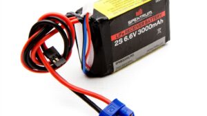 SPMB3000LFRX.jpg. 3000mAh 2S 6.6V Li-Fe Receiver Battery