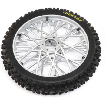 los46006. Dunlop MX53 Front Tire Mounted, Chrome: Promoto-MX
