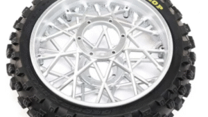 los46007. Dunlop MX53 Rear Tire Mounted, Chrome: Promoto-MX